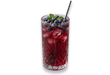 Wildberry Iced Tea & Frozen Blueberries